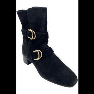 Stuart Weitzman Women's Britain Reserve Black Sport Suede - Medium